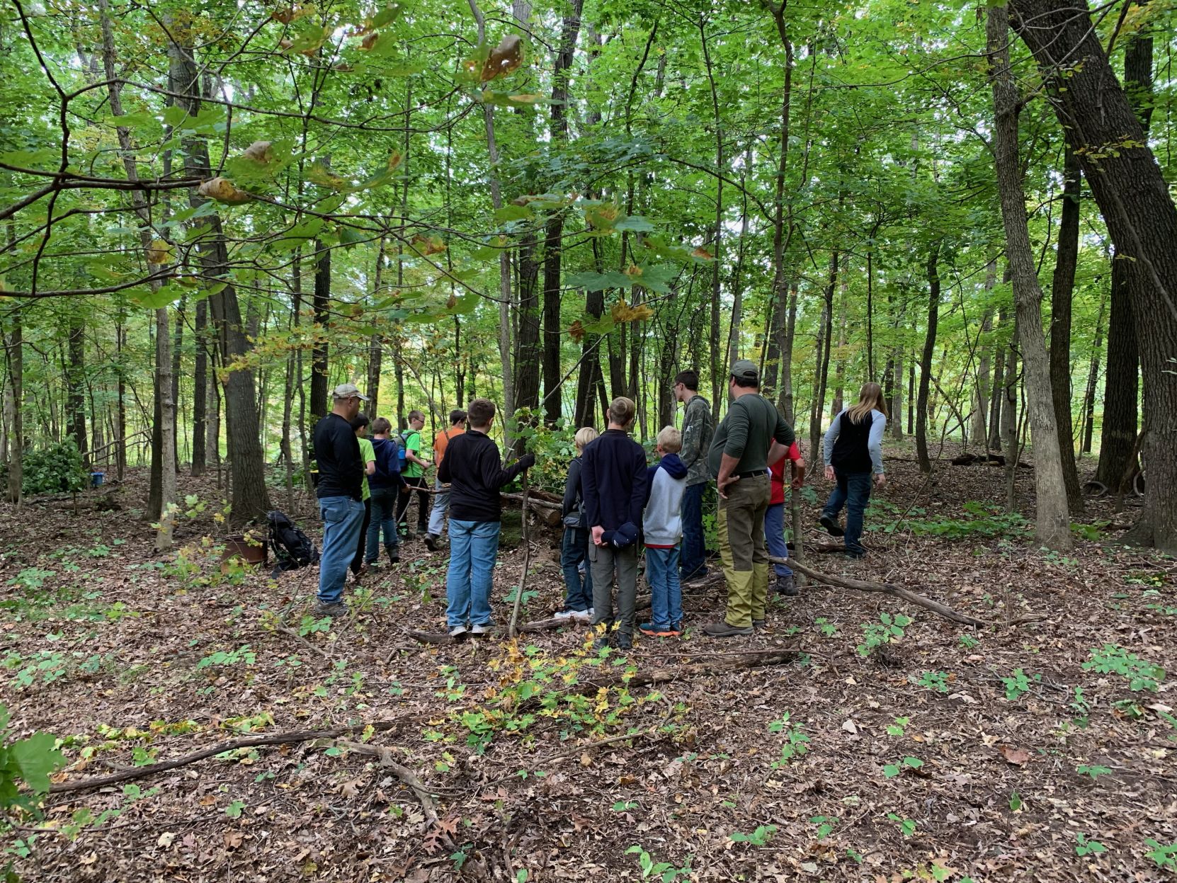 Pack 165 work towards Wilderness Survival Merit Badge